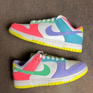 DS Nike Dunk Low “Rainbow Asymmetric” - Colorblock Chaos- New In Box